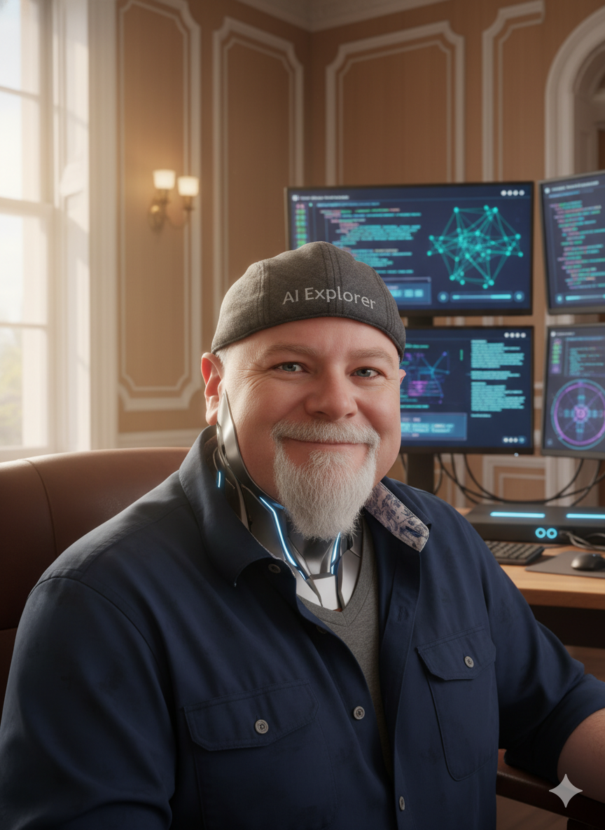Portrait of the VirtualEcommerce Inc. founder at his workstation